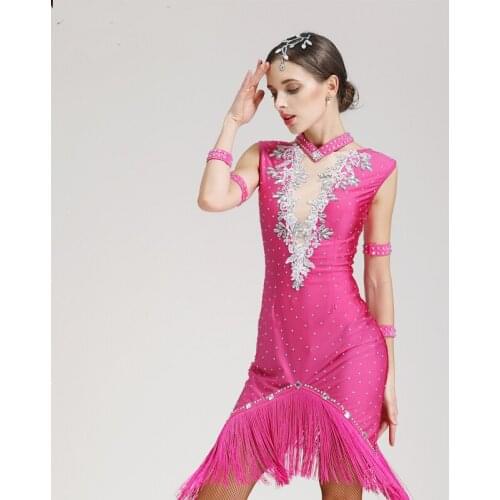 2019 New Arrival Latin Salsa Dresses Set Women Dance Skirt Lady Ballroom Dancing Dresses Competition Cha cha/Rumba/Tango Skirt