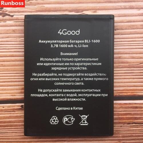 100% New High Quality Battery for 4Good S450m 4G Mobile Phone 4 Good BLI-1600 Batteria