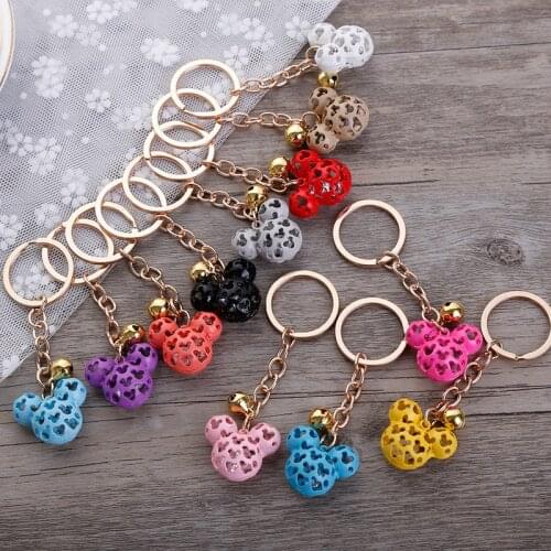 2019 New Metal Keychain Creative Color Cute Star Keychain Flash Pompon Sequin Keychain Lady Gift Head Valentines Day Gift
