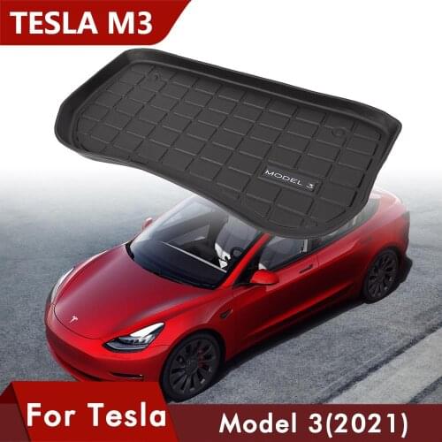 2021 Model3 Car front trunk mat For Tesla Model 3 Accessories TPE All-Weather Waterproof Wearable pad Mat car tesla model3 three