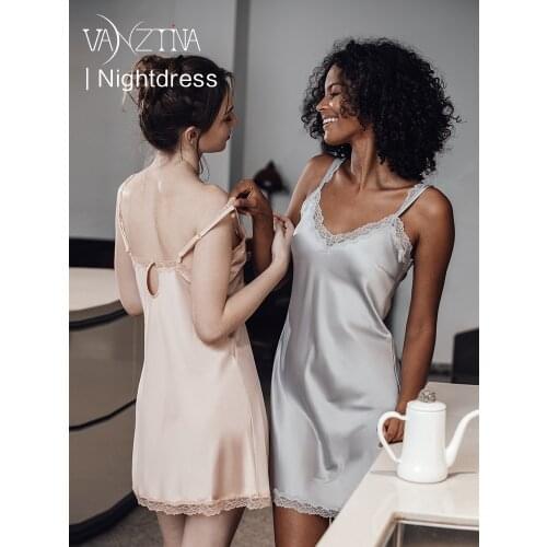 2021 Female Satin Nightgown Lady Sexy Spaghetti Strap Night Dress Women Nighties Sleeveless Sleepwear Nightwear Bridesmaid Dress