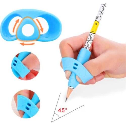 3Pcs/Set Finger Pen Silicone Children Writing Posture Correction Tool Pen Grip Kids Stationery Gift Set Office School Supplies