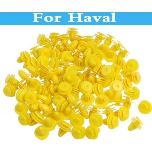 50x Yellow Pom Auto Screw Rivet Car Styling Door Trim Panel Bumper Universal For Haval H8 H9 M4 H5 H8 H6 C30 C50 C20r H2 H3