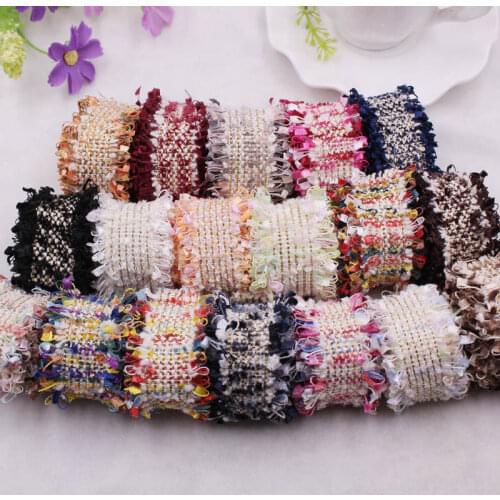 2 Meters 33mm Colourful Lace Edge Trim Ribbon Frayed Fabric Tape Embroidered Applique Sewing Craft Crochet Wedding Dress Clothes
