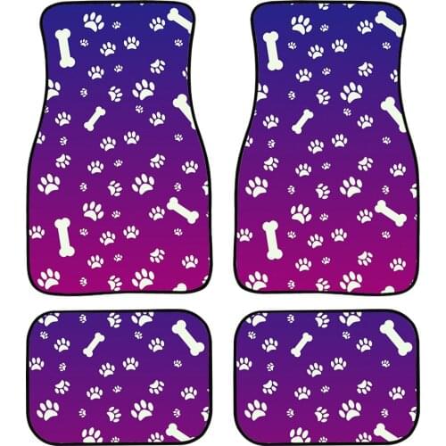 Lovely Footprint Design Front and Rear Custom Floor Mats for Cars Non-slip Car Accessories Car Floor Mat Comfy Auto Floor Mats