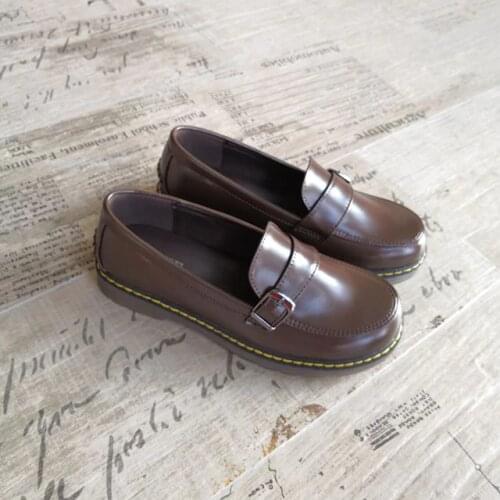 Uniform Shoes JK Lolita Round Toe Buckle Women Girls School Students Uwabaki Japanese Kawaii Black Brown Cosplay Shoes E04
