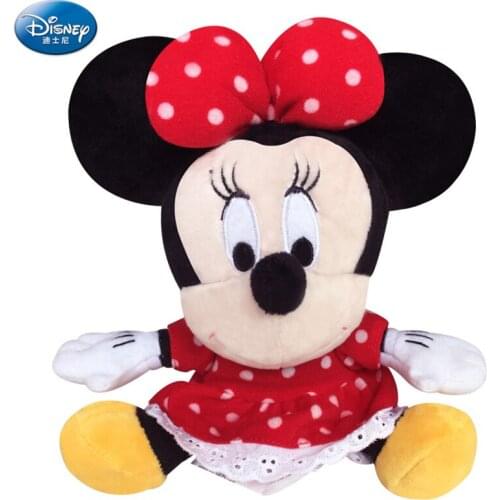 Disney 20CM Minnie Plush Doll Plush Toy Girl Anime Doll Anime Mickey Mouse Plush Toy Christmas Gift Cartoon Characters SZZ046