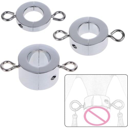 1PC Magnetic Lock Metal Scrotum Pendant Ball Stretcher Egg Weight Ring Restraint Stainless Steel Pleasure Toys for Men