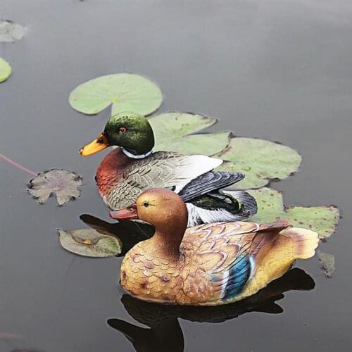 Mandarin Duck Statue Pond Ornament Duck Artificial Sculpture Craft Decoration Pool Fish Tank Courtyard Garden Lawn Ornaments