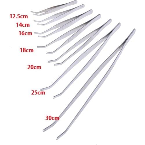 Stainless Multifuctional Steel Elbow Tweezers Aquarium Clear Clip Tool Medical Repair Tools 12.5cm / 14cm / 16cm / 18cm / 20cm
