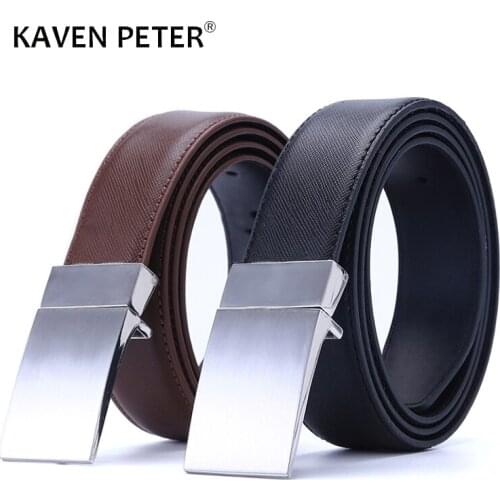 Men Belt Male High Quality Luxury Genuine Leather Strap Alloy Metal Rotate Buckle Designer Belts Waist Strap for Jeans