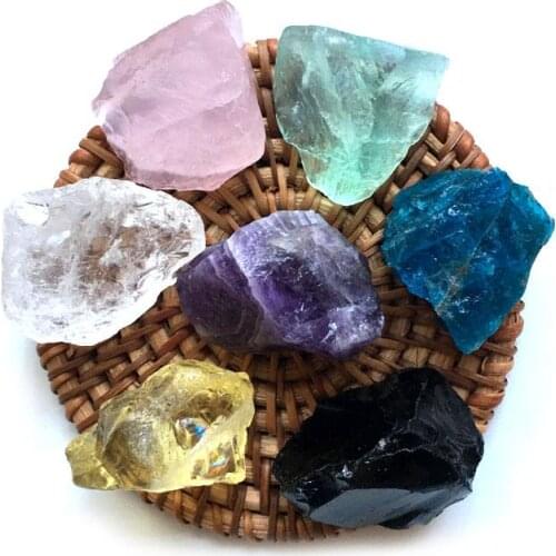 Natural quartz stone wool rock ore samples Decoration Five crystal healing chakra energy stone rock crystal