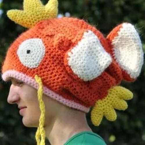 New Hot Sale Cute Hat Handmade Woollen Hat To Make Carp Creative Warm Hat