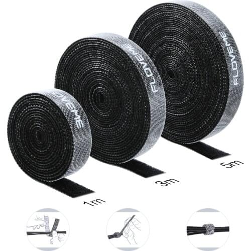 Cable Organizer USB Cord Ties Wire Winder Clip Cable Holder Reusable Fastening Tape for Mobile Phone PC Mouse Cords Management