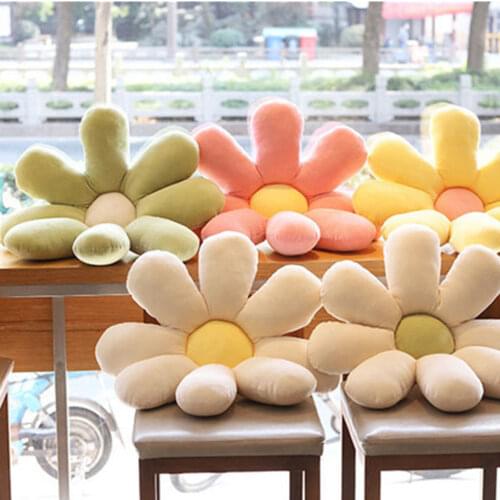 Flower Shaped Plush Pillow Breathable PP Cotton Creative Sleeping Seat Cushion for Relax