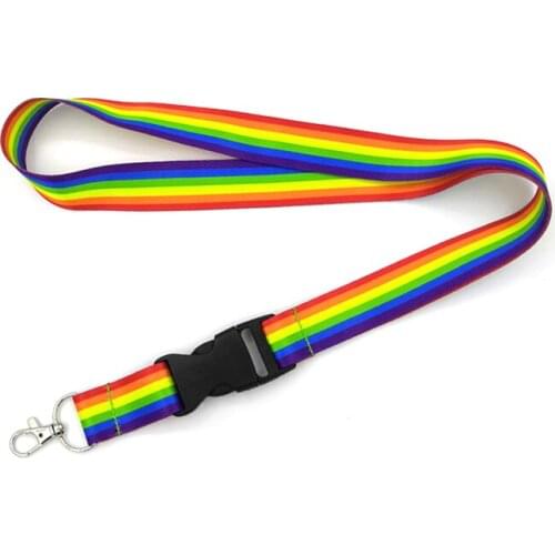 Rainbow Mobile Phone Straps Keychain Lanyards for Keys USB Gym ID Card USB Badge Holder Neck Strap Hang Rope Webbing Accessories
