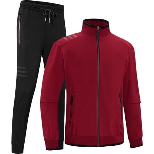 8XL spring autumn men sportswear tracksuit zip up jacket sweatshirt+pant casual running jogger fitness workout outfit sport set