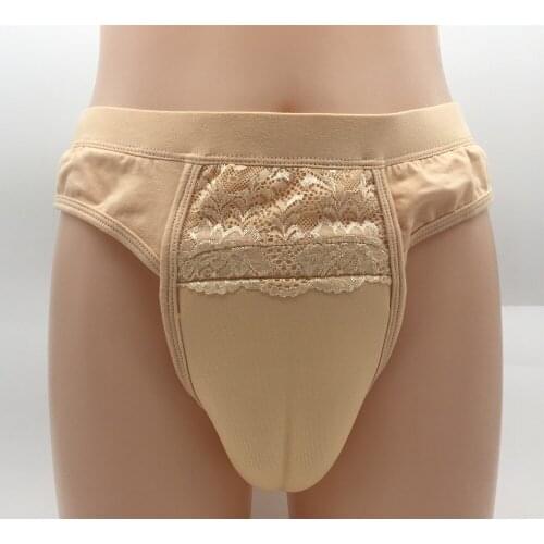 Crossdresser Gaff Thongs Vagina Transgender Fake Vagina Lace Panties Drag Queen Shemale Camel Toe G-String