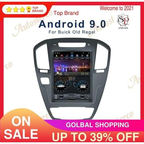 Vertical Tesla Style Android 9.0 6Core Car Audio GPS Navigation For Buick Regal 2008-2013 Head Unit Multimedia Player Auto Radio