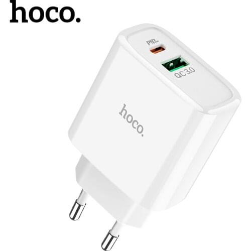 HOCO USB Charger Quick Charge PD QC4.0 QC 3.0 EU US UK Plug Type C Fast Charger USB PD Charger For iPhone 11 Pro Max X Xiaomi 10