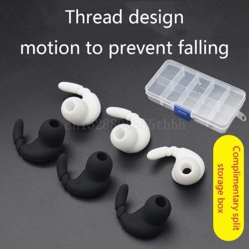 1 Pair Earbuds Cover In-Ear Tips Soft Silicone Skin Ear Hook Durable Earpiece Accessories for Sports Bluetooth Headset