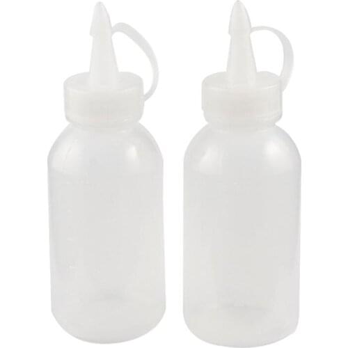10Pcs Plastic Squeeze Bottle Small Squirt Jet Sauce Condiment Ketchup Mayo Oil