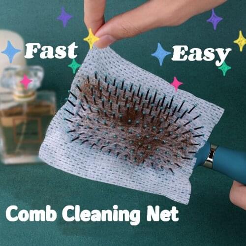 50pcs/box Clean Hair Up Super Fast Portable Comb Hair Brush Cleaner Pet Hair Cleaner Household Cleaning Tool