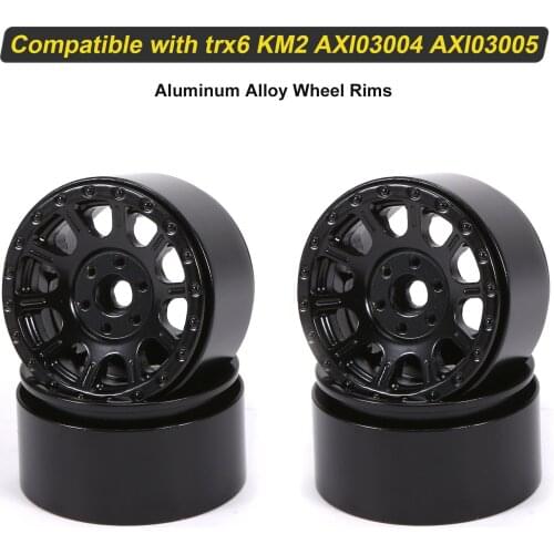 AUSTAR AX-2018GL 4PCS 62*35mm Aluminum Alloy Wheel Rim for RC Off-road Car Compatible with trx6 KM2 AXI03004 AXI03005