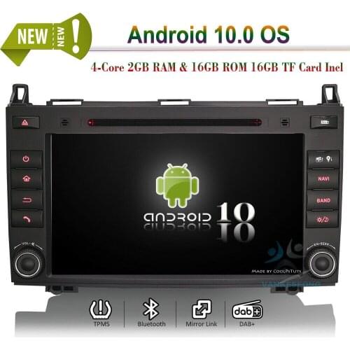 8"Android 10.0 Autoradio DVD Bluetooth WIFI 2DIn GPS SAT Nav Carplay Mirror Link For Mercedes Benz A/B Class Sprinter Viano Vito