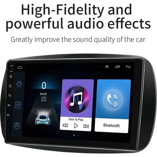 9'' Android 9.1 RAM 1GB ROM 16GB Car Stereo Radio GPS WIFI BT DAB Mirror Link OBD For Benz Smart Fortwo 2015-2020 With Canbus