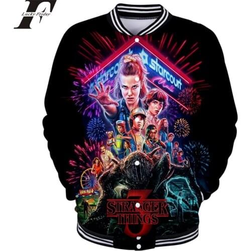 New Stranger Things 3D Print Baseball jacket bomber jacket men/women Horror TV series Stranger Thing uniform Harajuku clothes
