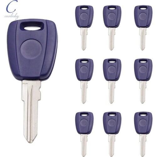 Cocolockey Car Transponder Chip Key Shell No Chip FOR Fiat Bravo Punto Ducato Daily Scudo Key Blank GT15 Uncut Blade 10pcs/lot