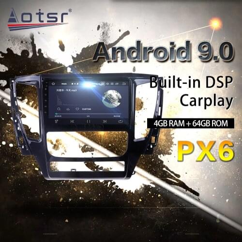 For Mitsubishi Pajero 2016-2018 Car Multimedia Radio Player Stereo 2 din Android 9 DSP 9“ IPS Screen Audio GPS Navi BT head unit