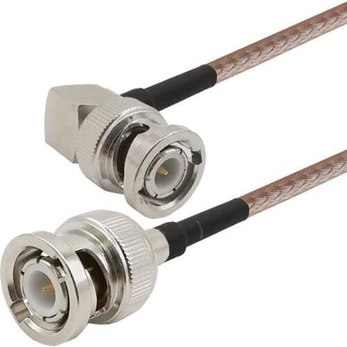 BNC plug to BNC plugs elbow SDI pigtail RG316 Camera RF coaxial cable 50 ohm camera video signal SDI transmission line 10CM-60CM