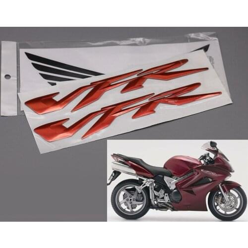 Motorcycle 3D VFR Logo Decals Sticker For Honda VFR800 X/F VFR1200 VFR400 With Free Tank Stickers