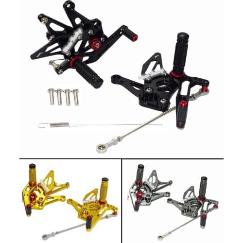 Motorcycle CNC Aluminium Adjustable Rider Rear Sets Rearset Footrest Foot Rest Pegs For KAWASAKI Z1000 ZR1000 ZRT00F 2014-2016