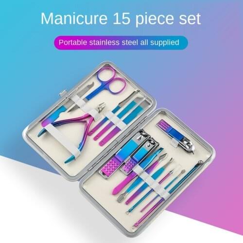 Color Gradient Double Colored Nail Knife Set Color Nail Tools Splash Nail Clamps