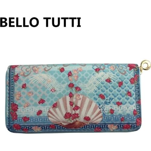 BELLO TUTTI 2021 Fashion New Women Key Wallet Original Card&ID Holder Money Clip Zipper Coin Purse Clutch Phone Bag PVC Handbag