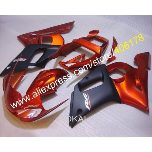 R6 98 99 00 01 02 Fairing For Yamaha YZF R6 1998-2002 Bike Orange Black Bodywork Fairings (Injection Molding)