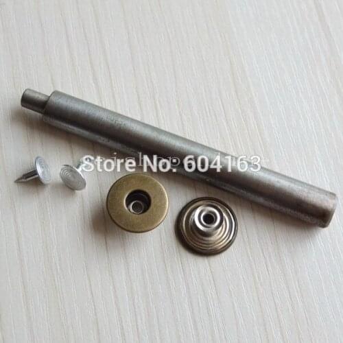 One Tool + 500 Sets 17mm 0.67'' Look Fine Jean Tack Snap Button Stud Rivet NO-SEW Wholesale