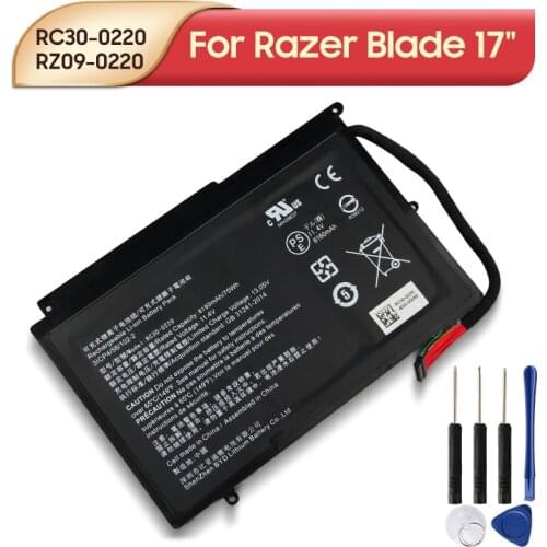 Original Replacement Laptop Battery RC30-0220 RZ09-0220 For Razer Blade Pro 17" 6160mAh Laptop Batteries
