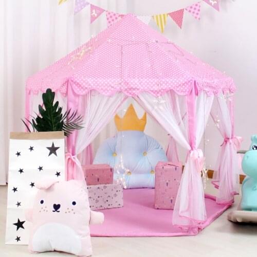 Hexagon Children Tents Kids Play Game Activity Tiny House Portable Folding Princess Castle Indoor Toy For Boys Girls Gift