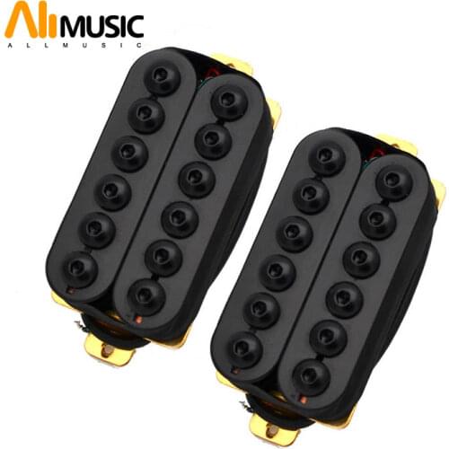 Adjustable Metal Double Coil Electric Guitar Pickups Humbucker Punk Black
