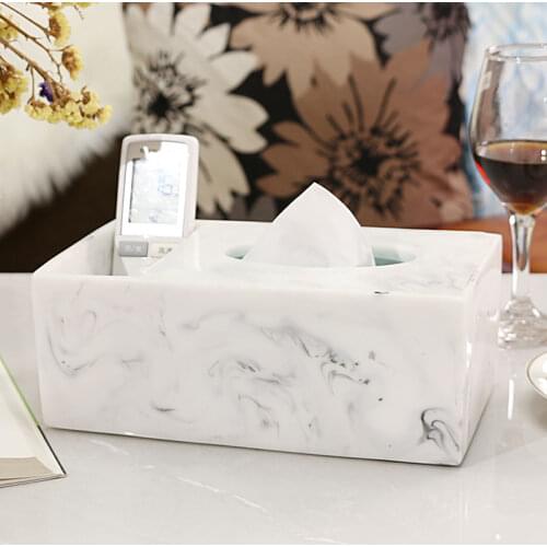 Luxury Resin Removable Tissue Box European Paper Case Paper holder Home Decoration Hotel Supplies Pumping Paper Tissue Canister