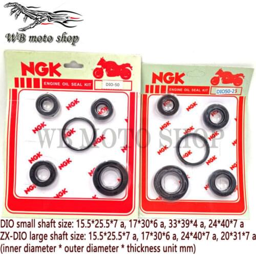 DIO 50 Scooter engine Oil Seal For Honda zx 34 35 DIO 18 28 Crankshaft seal Chinese suzuki Motorcycle crankshaft rubber seal atv