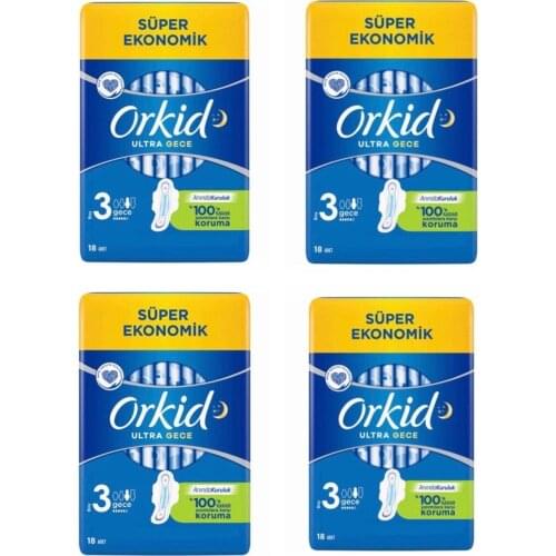 Tampax 18 Li x 4 Package Ultra Extra Hygienically Safe Protection Night 3 Size