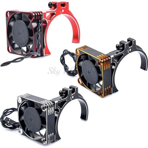 1/2PCS Motor Fast Cooling Fan 40x40mm Aluminum Fan w/ holder for 1/10 1/8 RC Car 4068 4082 4092 4074 4274 4268 Brushless Motor
