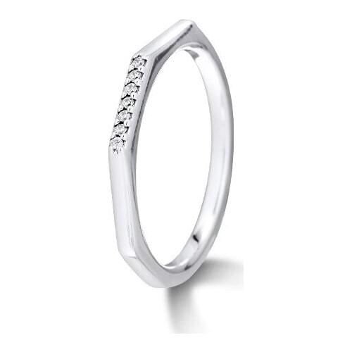 Clear CZ Multifaceted Silver Rings for Women 2019 Autumn New Special Design Jewelry 925 Sterling Silver Women Rings Jewelry