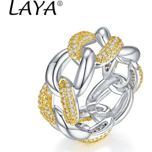 Hip-Hop Fashionistas Ice Out Of Cuba Chain AAAAA Zircon 925 Sterling Silver Ring For Womens Party Engagement Boutique Jewelry