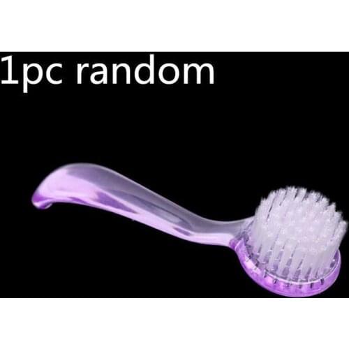 1PCS Nail Brush With Cap Cleaning Remove Dust Powder Plastic Cleaner For Acrylic UV Gel Nails Art Manicure Care Accessory